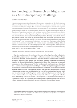 Archaeological Research on Migration as a Multidisciplinary