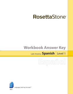 Spanish 1 Workbook Answer Key