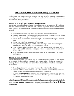 Morning Drop-Off, Afternoon Pick