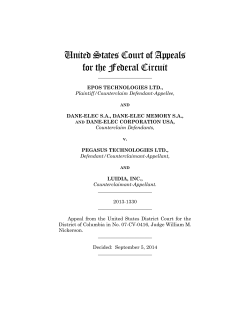 EPOS TECHNOLOGIES LTD. v. PEGASUS TECHNOLOGIES LTD.