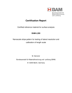 Certification Report "BAM