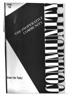 The Inoperative Community Jean-Luc Nancy