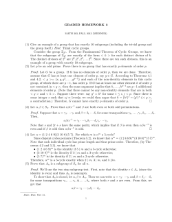 GRADED HOMEWORK 3 (1) Give an example of a group that has