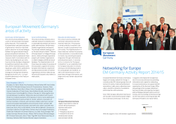 Networking for Europe EM Germany Activity Report