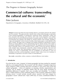 Commercial cultures: transcending the cultural and the economic
