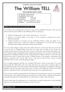 The William TELL - Calrossy Intranet