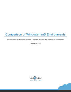 Comparison of Windows IaaS Environments