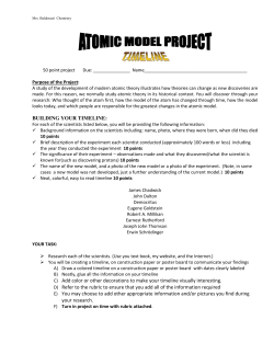 BUILDING YOUR TIMELINE - Beachwood City Schools