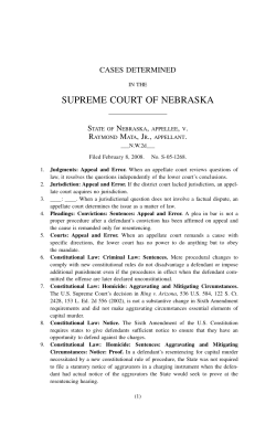 Nebraska Supreme Court`s Ruling on the Electric Chair