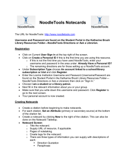 NoodleTools Notecards