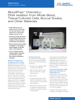 BloodPrep™ Chemistry: DNA Isolation from Whole Blood, Tissue