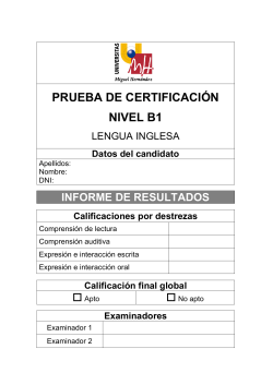 PRUEBA DE CERTIFICACI&Oacute;N NIVEL B1