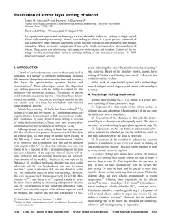Realization of atomic layer etching of silicon