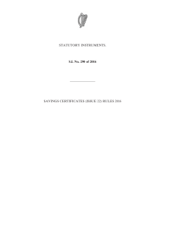 SAVINGS CERTIFICATES (ISSUE 22) RULES