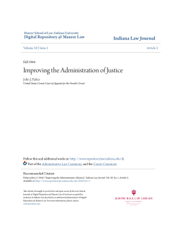 Improving the Administration of Justice