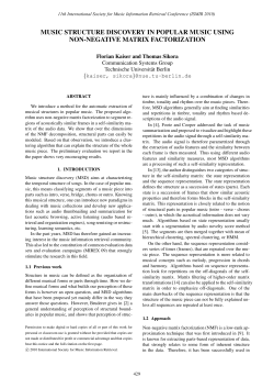 Music Structure Discovery in Popular Music using Non