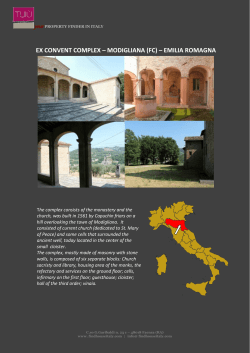 EX CONVENT COMPLEX &ndash; MODIGLIANA (FC) &ndash; EMILIA ROMAGNA