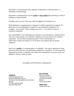 to a free handout of specific examples of Declarative