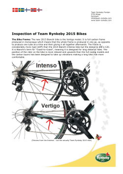 Inspection of Team Rynkeby 2015 Bikes