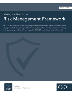 Risk Management Framework