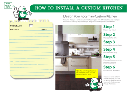 HOW TO INSTALL A CUSTOM KITCHEN