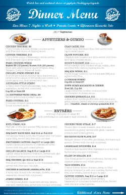Dinner Menu