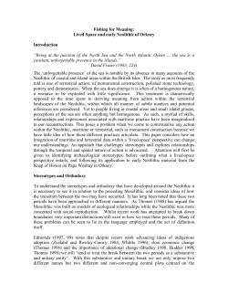 Fishing for Meaning: Lived Space and early Neolithic