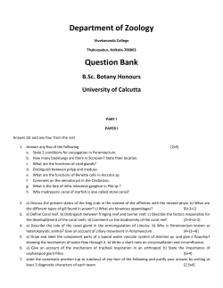 Department of Zoology Question Bank