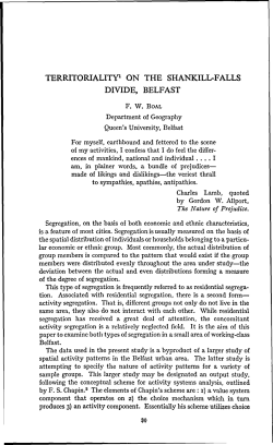 territoriality1 on the shankill-falls divide, belfast