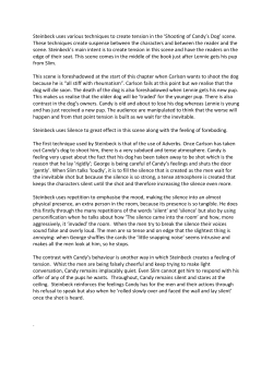 Steinbeck uses various techniques to create