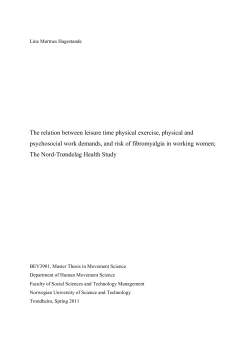 The relation between leisure time physical exercise, physical and