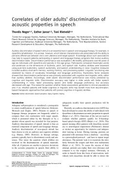 Correlates of older adults` discrimination of acoustic