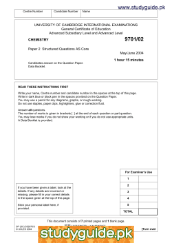 9701/02 - StudyGuide.PK
