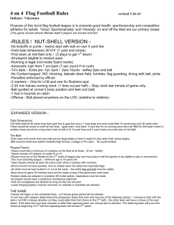 4 on 4 Flag Football Rules -RULES / NUT