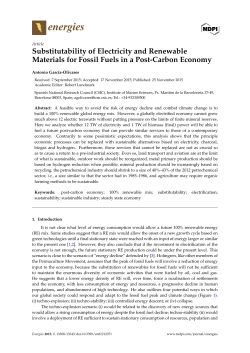 Substitutability of Electricity and Renewable Materials for Fossil
