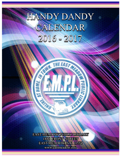 2017 Handy Dandy Calendar - East Meadow Public Library