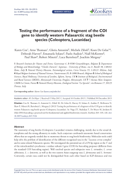 Testing the performance of a fragment of the COI gene to identify
