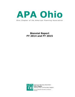 2014 and 2015 - Ohio Planning Conference