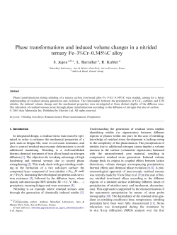 Phase transformations and induced volume changes in a