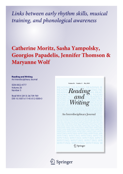 Links between early rhythm skills, musical training