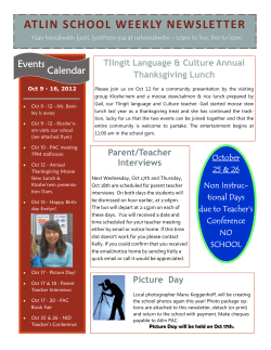 Oct 9-16 Newsletter