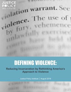 defining violence - Justice Policy Institute