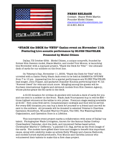 STACK the DECK for VETS - Operation Once in a Lifetime