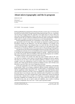 About micro-typography and the hz