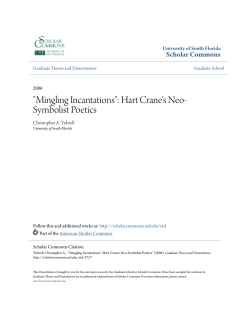 "Mingling Incantations": Hart Crane`s Neo