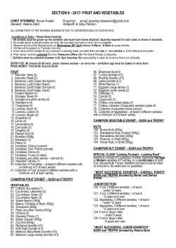 fruit and vegetables