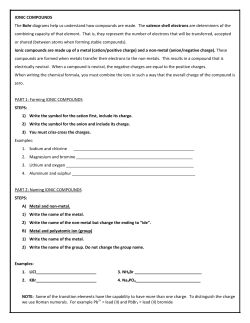 Ionic Compounds booklet