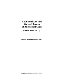 Characteristics and Career Choices of Adolescent Girls