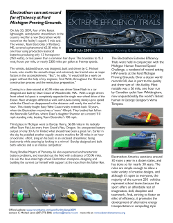 Michigan Electrathon press release