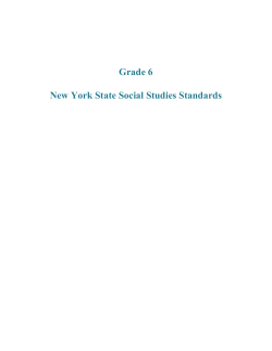 Grade 6 New York State Social Studies Standards